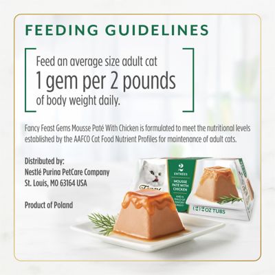 Image showing  Gems All Life Stages Mousse Pate with Chicken and Halo of Savory Gravy Wet Cat Food, 2.47 oz., Pack of 2