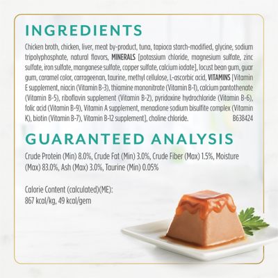 Image showing  Gems All Life Stages Mousse Pate with Tuna and Halo of Savory Gravy Wet Cat Food, 2.47 oz., Pack of 2