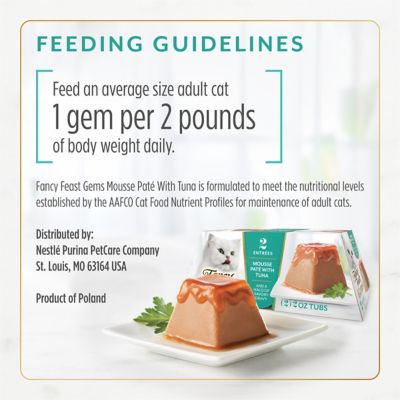 Image showing  Gems All Life Stages Mousse Pate with Tuna and Halo of Savory Gravy Wet Cat Food, 2.47 oz., Pack of 2