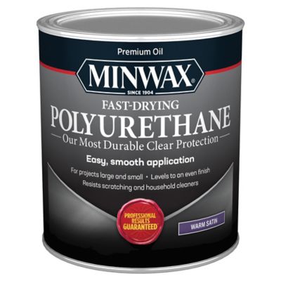 Minwax 1 qt. Clear Fast-Drying Polyurethane, Warm Satin