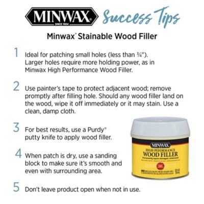 Image showing  12 oz. High Performance Wood Filler, Natural, 1 each