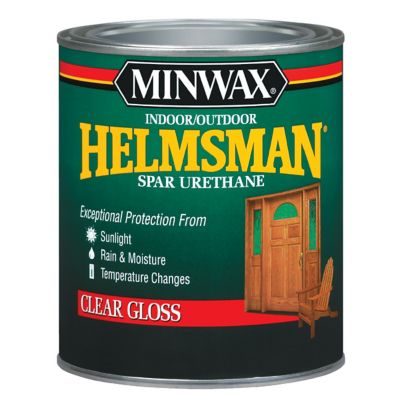 Minwax Indoor/Outdoor Helmsman Spar Urethane, Gloss, Clear, 1 Quart