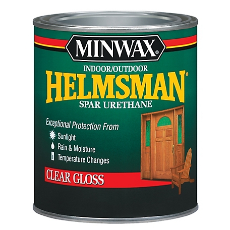 Minwax Indoor/Outdoor Helmsman Spar Urethane, Gloss, Clear, 1 Quart