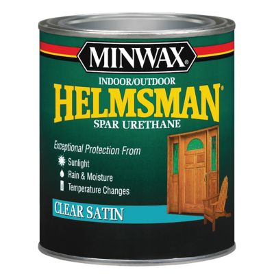 Minwax Indoor/Outdoor Helmsman Spar Urethane, Satin, Clear, 1 Quart