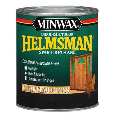 Minwax Indoor/Outdoor Helmsman Spar Urethane, Semi-Gloss, Clear, 1 Quart
