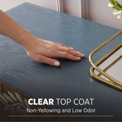 Image showing  1 qt. Clear Polycrylic Protective Finish, Semi-Gloss