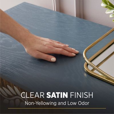 Image showing  1 qt. Clear Polycrylic Protective Finish, Satin