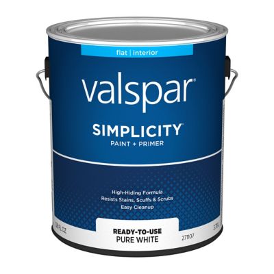 Image showing  1 gal. Pure White Simplicity Interior Paint & Primer, Flat