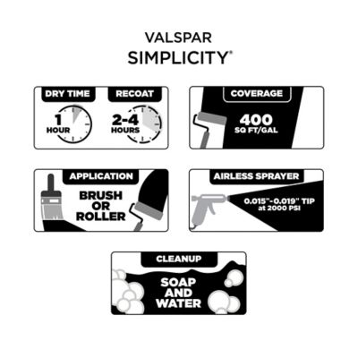 Image showing  1 gal. Pure White Simplicity Interior Paint & Primer, Satin