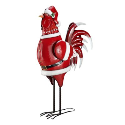 Red Shed Santa Christmas Rooster, 6 ft., 2354101