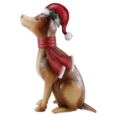 Red Shed Christmas Metal Dog, ZT231369