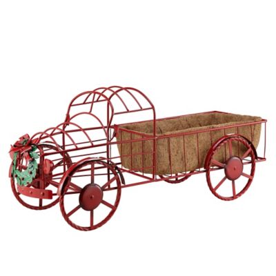 Red Shed Red Metal Truck Holiday Planter