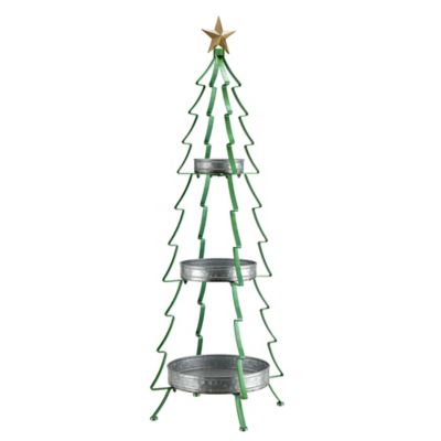 New! Red Shed Metal 3-Tiered Christmas Tree Display Stand