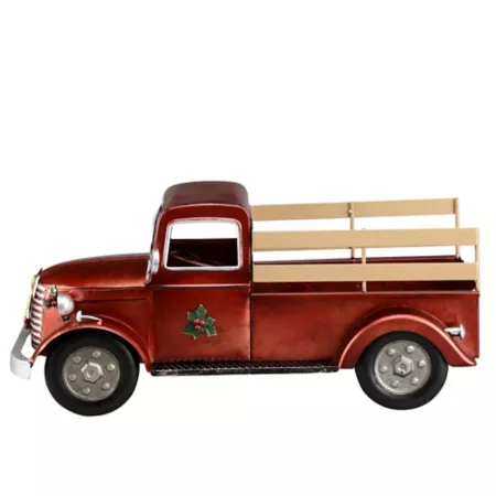 Red Shed Red Metal Christmas Truck Christmas Kitchen & Tabletop Decor