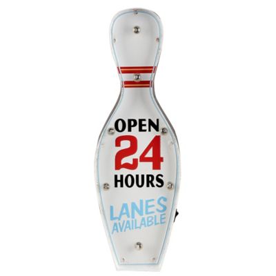 Red Shed Light Up Bowling Pin Sign