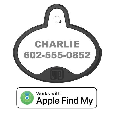 YIP Smart Tag Tracker, Oval, White, Works With Apple Find My