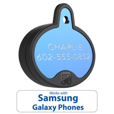 YIP Smart Tag Pet Tag And Tracker, Oval, Blue, Works With Samsung Galaxy Phones