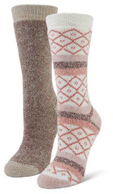 Blue Mountain Midweight Crew Socks Aztec Diamonds, 2 Pair, 2354271