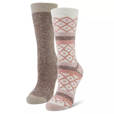 Blue Mountain Midweight Crew Aztec Diamond Socks 2 Pairs 2354271 Women's Crew Socks