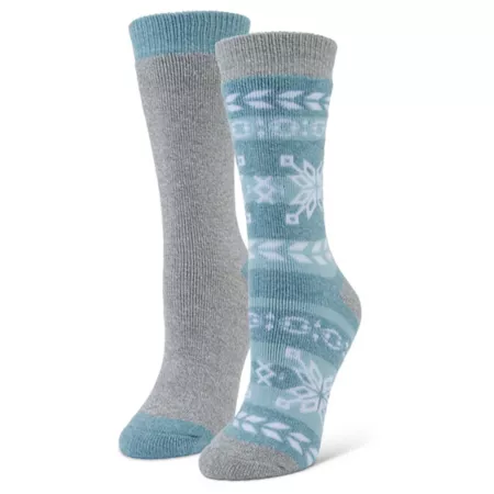 Blue Mountain Midweight Thermal Crew Big Flake Socks 2 Pairs 2354275 Women's Crew Socks