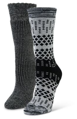 Blue Mountain Midweight Thermal Crew Socks Ombre, 2-Pairs, 2354276