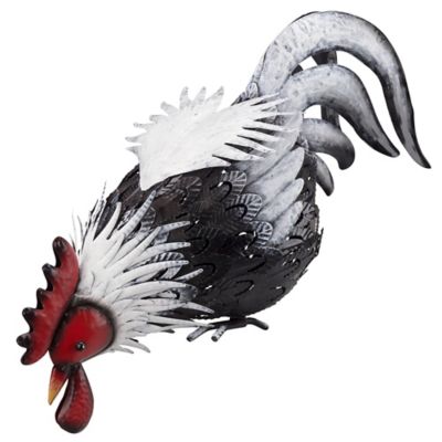 Red Shed Metal Rooster Shelf Sitter, 18 in. x 6.5 in. x 9 in.