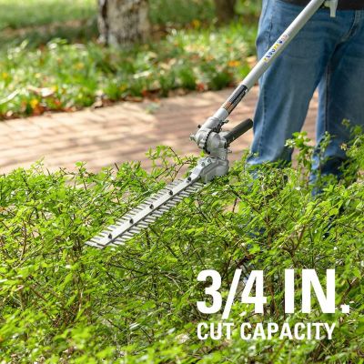 Image showing  16 in. Hedge Trimmer Attachment for Greenworks String Trimmers