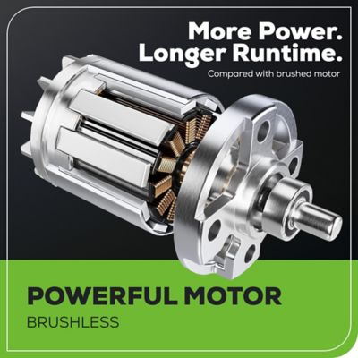 Image showing  21 in. 40V Brushless Cordless Battery Walk-Behind Push Lawn Mower, 5.0 Ah USB Battery & Charger