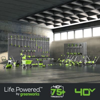 Image showing 9 th Greenworks 21 in. 40V Brushless Cordless Battery Walk-Behind Push Lawn Mower, 5.0 Ah USB Battery & Charger