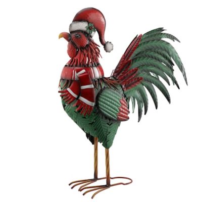Red ShedChristmas Rooster