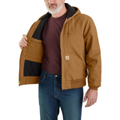 Image showing 4 th Carhartt Men's J140 Loose Fit Firm Duck Flannel-Lined Insulated Active Jacket