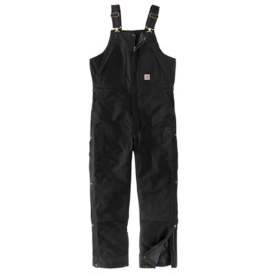 Carhartt Men's Loose Fit Firm Duck Insulated Biberalls, 4XL,Black
