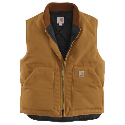 Carhartt Men's V01 Relaxed Fit Firm Duck Rib Collar Insulated Vest