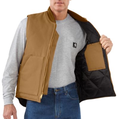 Image showing 3 th Carhartt Men's V01 Relaxed Fit Firm Duck Rib Collar Insulated Vest