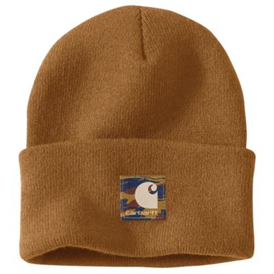 Carhartt Men's Camo Patch Cuffed Knit Beanie