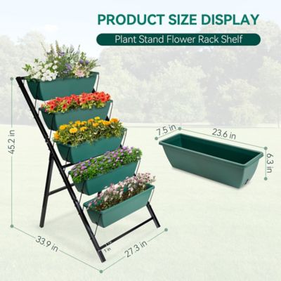 Image showing  Steel Vertical Raised Garden Bed, 25.9 in. x 28.3 in. x 45 in.