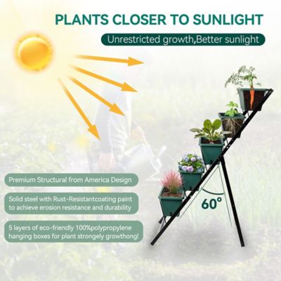 Image showing  Steel Vertical Raised Garden Bed, 25.9 in. x 28.3 in. x 45 in.