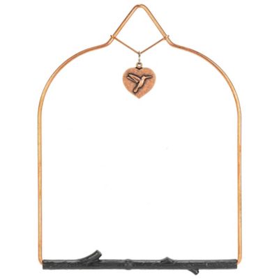 Pop's Birding Copper Hummingbird Swing, Rustic Black Perch