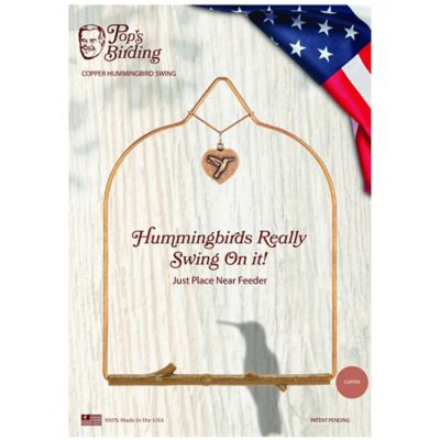 Image showing  Copper Hummingbird Swing, Bark Brown Perch