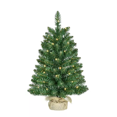 Red Shed 2 Foot PVC Tree with Warm White LED Lights Artificial Christmas Trees