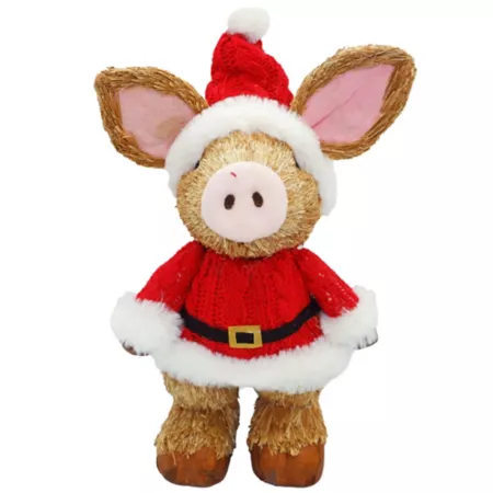 Red ShedSanta Pig Table Decor Christmas Kitchen & Tabletop Decor