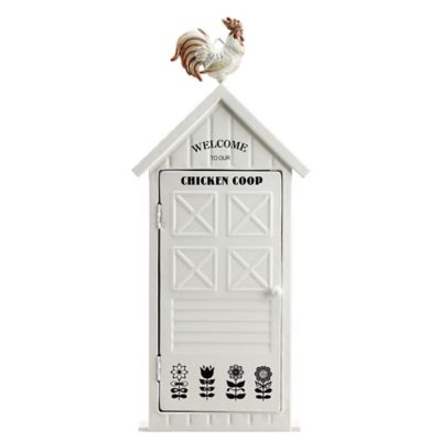 Red Shed Coop Key Holder/Thermometer Decor