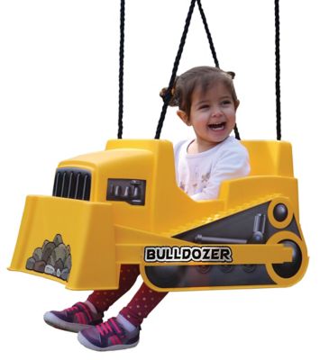 Image showing  Bulldozer Toddler Swing, 50 lb. Capacity