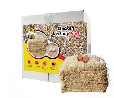 My Favorite Chicken Premium Laying Hen Nesting Pads, 10-Pack Thick Natural Nest Box Pad Liners (13" x 13"), USA Grown
