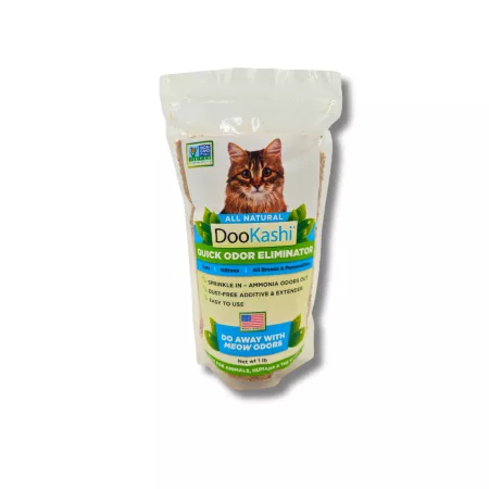 DooKashi Cat Litter Box Natural Odor Eliminator Litter Additive 1 lb Bag Cat Litter