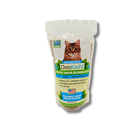 DooKashi Cat Litter Box Natural Odor Eliminator, Litter Additive 1 lb. Bag
