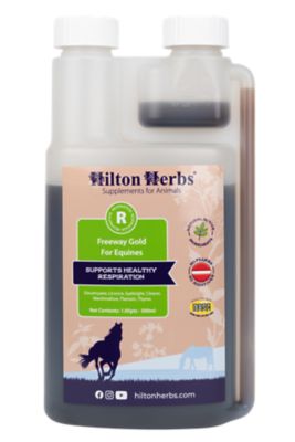 Hilton Herbs Freeway Gold Coughs, Heaves & Respiration Liquid Horse Supplement, 1.05pnt