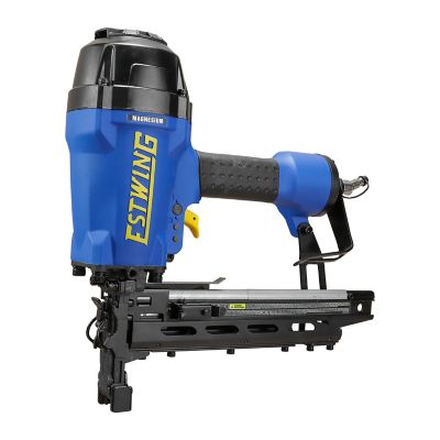 Image showing  Pneumatic 9-Gauge 2in. Fencing Stapler with T-Handle, Metal Belt Hook, 1/4in. NPT Industrial Swivel Fitting, and Bag