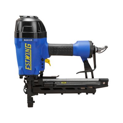 Image showing  Pneumatic 9-Gauge 2in. Fencing Stapler with T-Handle, Metal Belt Hook, 1/4in. NPT Industrial Swivel Fitting, and Bag