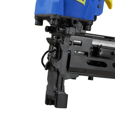 Image showing  Pneumatic 9-Gauge 2in. Fencing Stapler with T-Handle, Metal Belt Hook, 1/4in. NPT Industrial Swivel Fitting, and Bag